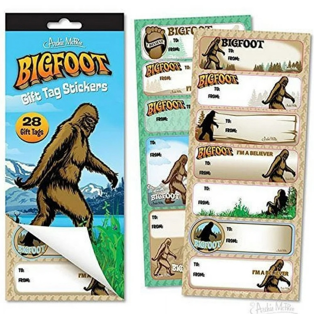Archie McPhee Bigfoot Gift Tag Stickers